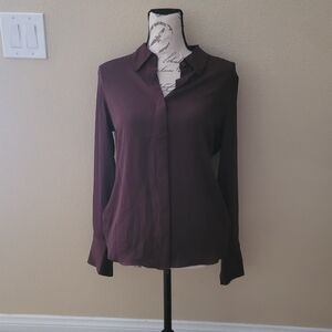 Express Women's Dark Brown Button Down Shirt